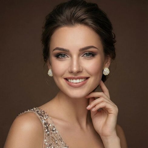 أقراط مثلثة منتفخة ذهبية أنيقة من تشيكوسلوفاكيا، تصميم زهور، أقراط هندسية مقببة متلألئة للنساء، أقراط فاخرة مرصعة كثيفة للولائم/المواعدة/يوميًا/حفلة in Kuwait