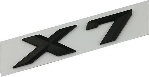 3D ABS كروم أسود شعار X7 شعار رسائل ملصق سيارة جذع شارة ل X7 G07 2019 2020 2022 2023 الملحقات (أسود لامع) in Kuwait