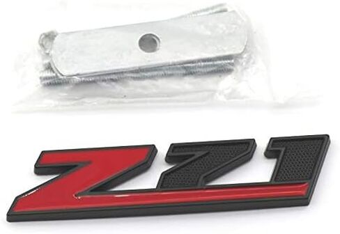 1x 5.1 inch Grille Z71 Emblem Replacement for GM Silverado Sierra TAHOE (Red/Black) in Saudi Arabia