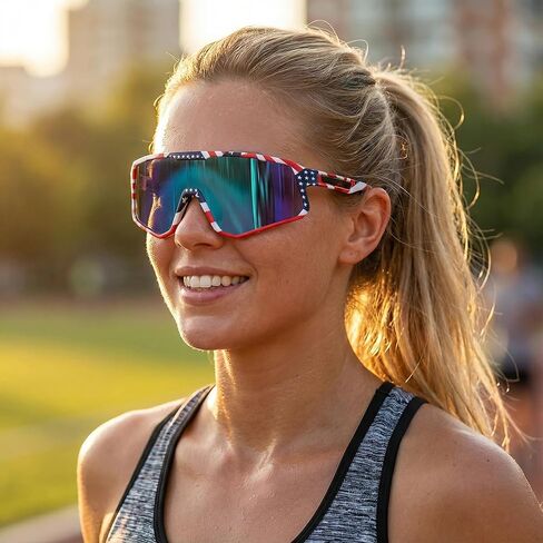 Polarized Sports Sunglasses Men Women, Outdoors UV Protection Sun glasses,Cycling Fishing Baseball Running Sunglasses in Kuwait