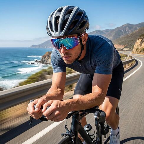 Polarized Sports Sunglasses Men Women, Outdoors UV Protection Sun glasses,Cycling Fishing Baseball Running Sunglasses in Kuwait