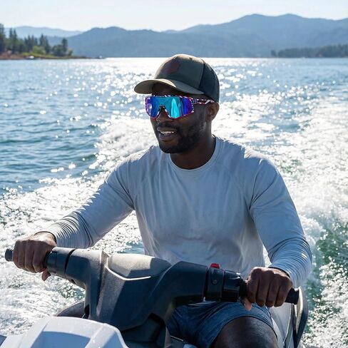 Polarized Sports Sunglasses Men Women, Outdoors UV Protection Sun glasses,Cycling Fishing Baseball Running Sunglasses in Kuwait