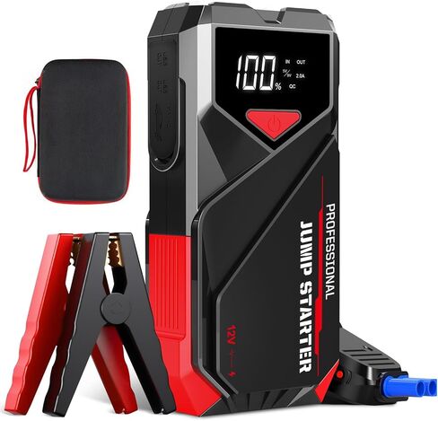 Car Battery Jump Starter Portable: 2000A Jump Starter - 12V Auto Battery Jumper Starter Pack with Jumper Cables - Jump Box for Car Battery, 7.0L Gas & 5.5L Diesel Engine, Black in Saudi Arabia