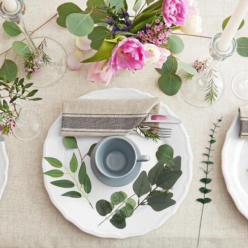 160 قطعة من سيقان أوراق الأوكالبتوس الاصطناعية، 4 أنواع مختلطة من أوراق الأوكالبتوس المزيفة وأوراق الصفصاف والدولار الفضي والنباتات الصناعية لتزيين المساحات الخضراء لحفلات الزفاف والحفلات والمنزل وباقات DIY in Kuwait