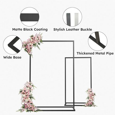 2 PCS Wedding Welcome Sign Stand, 50" & 42" Wedding Sign Holder, with Leather Straps, Holds Welcome Signs, Photos, Seating Charts, Directional Signs, for Wedding, Party, Stores, Exhibitions in Saudi Arabia