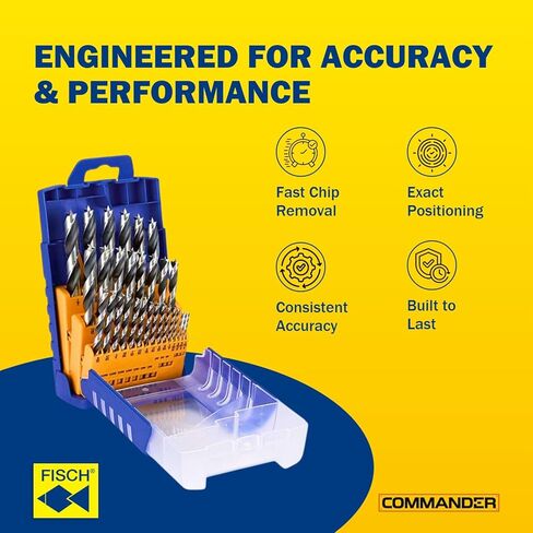 لقم براد من خشب الفاناديوم الكروم من فيش، مجموعة مكونة من 29 قطعة، مقاسات إمبراطورية 1/16-1/2 بوصة، FSF-364757 in Kuwait