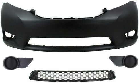 Parts N Go Front Primed Bumper Cover Set For 2011-2017 Toyota Sienna Base L LE TO1000369 TO1036120 TO1039169 TO1038169 in Saudi Arabia
