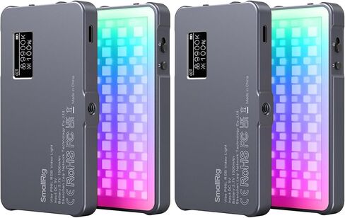 P96L RGB Video Light by SmallRig, Portable Metal LED Camera Light, 2500-8000K, 21 Effects, CRI 96+, OLED Display, Photo and Video Lighting, Long Battery Life, Fits Phone and Camera - 3489B in Saudi Arabia