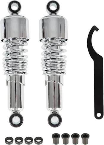 GXYWADY Motorcycle 10.5 Chrome Rear Shocks Absorbers 267mm Rear Suspension Replacement for Sportster 883 1200 in Saudi Arabia