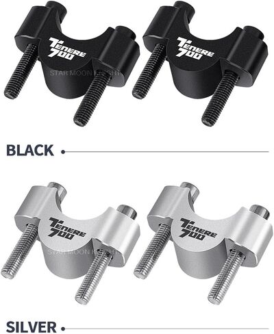 For Yamaha Tenere 700 Handlebar Riser Clamp Adapter XT690Z Tenere 700 Rally Lift Height Booster Accessories 2021 2022 2023 2024 2025 (Black) in Kuwait