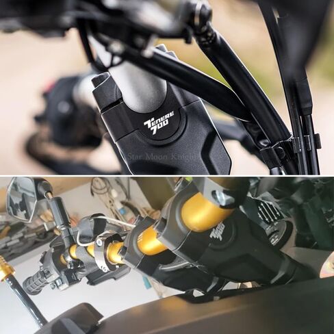 For Yamaha Tenere 700 Handlebar Riser Clamp Adapter XT690Z Tenere 700 Rally Lift Height Booster Accessories 2021 2022 2023 2024 2025 (Black) in Saudi Arabia