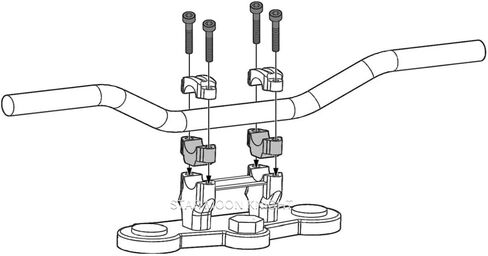For Yamaha Tenere 700 Handlebar Riser Clamp Adapter XT690Z Tenere 700 Rally Lift Height Booster Accessories 2021 2022 2023 2024 2025 (Black) in Kuwait