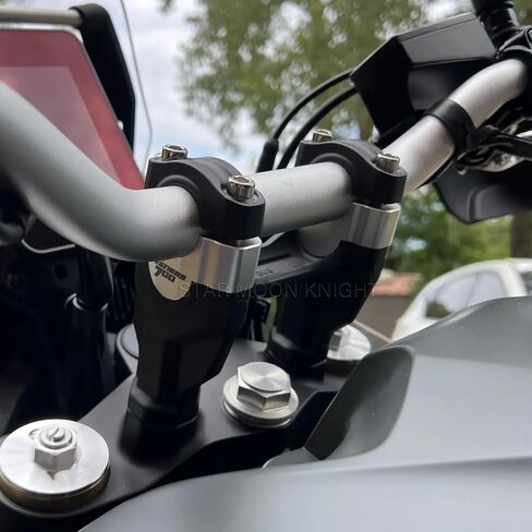 For Yamaha Tenere 700 Handlebar Riser Clamp Adapter XT690Z Tenere 700 Rally Lift Height Booster Accessories 2021 2022 2023 2024 2025 (Black) in Kuwait