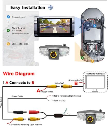 كاميرا الرؤية الخلفية للسيارة Honda Accord/Acura TSX/Pilot/Civic EK/Civic FD/Odyssey/Acura TSX CCD HD كاميرا وقوف السيارات العكسية المقاومة للماء AHD 1080P Night Vison Reverse Parking Cam in Kuwait