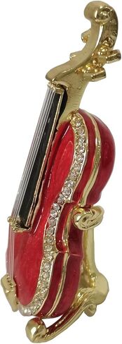 Violin Trinket Box Jewelry Box Hand Painted Decorative Box with Hinged Lid Ring Earring Holder Table Figurine Collectible in Kuwait