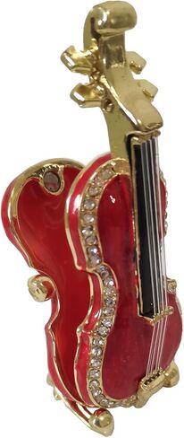 Violin Trinket Box Jewelry Box Hand Painted Decorative Box with Hinged Lid Ring Earring Holder Table Figurine Collectible in Kuwait