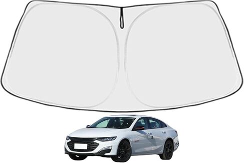 تشيفي ماليبو مخصص الزجاج الأمامي الشمس الظل لشيفي ماليبو 2016 2017 2018 2019 2020 2021 2022 2023 2024 2025 نافذة أمامية ظلة الشمس قناع 240T الظل كتل الأشعة فوق البنفسجية اكسسوارات السيارات in Kuwait