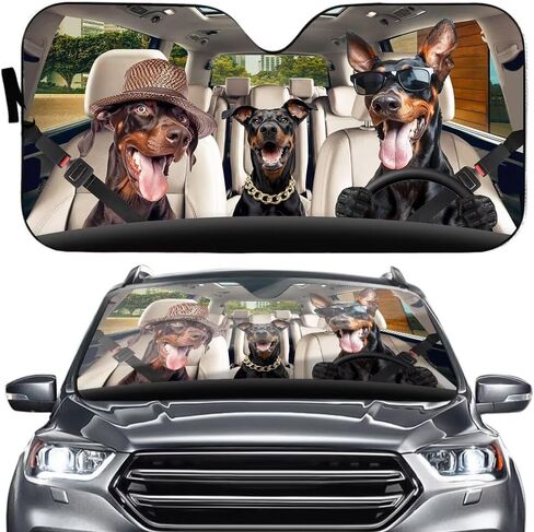 American Pit Bull Terrier Dog Driver السيارات الزجاج الأمامي ظلة، سيارة الشمس الظل للزجاج الأمامي النافذة الأمامية، ومكافحة أشعة الشمس فوق البنفسجية الأشعة فوق البنفسجية مركبة الشمس قناع غطاء مانع لشاحنة سيارة الدفع الرباعي in Saudi Arabia
