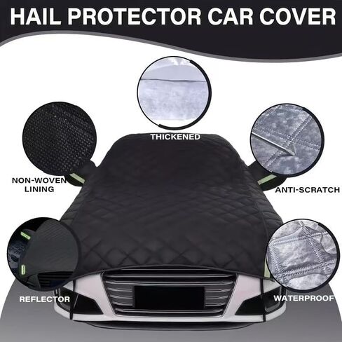 غطاء حماية سيارة Hail مبطن مخصص مناسب لسيارة Ford Edge 2015-present، واقي حائل السيارة، حماية شديدة التحمل مقاومة للماء في الهواء الطلق في جميع الأحوال الجوية in Saudi Arabia