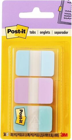 Post-it Durable Tabs, 36/pack, 24/case, 1 in Wide, Gradient Blue, Pink, Clear (686-GRDNT), 36 Count (Pack of 1) in Saudi Arabia