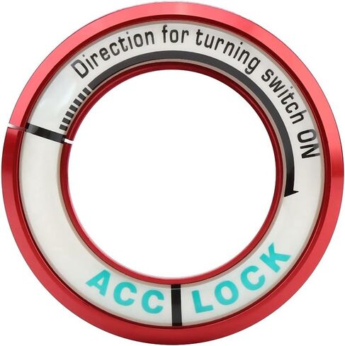 Ignition Switch Ring,Car Ignition Switch,Glow in Dark Ignition Keyhole Ring,Car Switch Car Luminous Ignition Switch Circle Key Hole Cover Trim for Cruze(Red) in Saudi Arabia