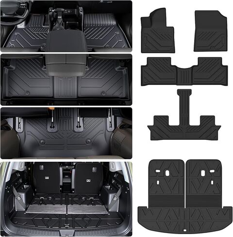 Prosheve Floor Mats for 2026 2021-2025 Kia Sorento 6/7 Passenger (Not for Hybrid), All Weather TPE Rear Cargo Mat with Backrest Mat for Kia Sorento Car Accessories in Saudi Arabia