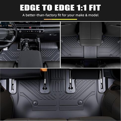 Prosheve Floor Mats for 2026 2021-2025 Kia Sorento 6/7 Passenger (Not for Hybrid), All Weather TPE Rear Cargo Mat with Backrest Mat for Kia Sorento Car Accessories in Saudi Arabia