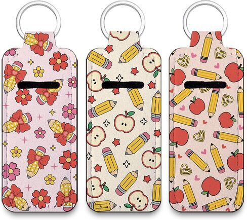 Chapstick Holder Key Chain 3 Pieces, Chapstick Lipstick Keychain for Lipbalm, Lip Balm Holder Keychain for Purse in Saudi Arabia