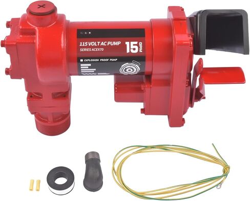 115V 15 GPM Fuel Transfer Pump w/Discharge Hose + Manual Nozzle With Thermal Overload Protection, for Gasoline Diesel Kerosene Ethanol & Methanol Blends & Biodiesel Vahaha in Saudi Arabia