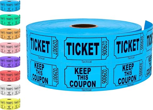 Tacticai 1000 Blue Raffle Tickets, Double Roll, Ticket for Events, Entry, Class Reward, Fundraiser & Prizes in Kuwait