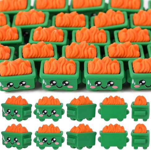 48Pcs Mini Dumpster Fire Figurines, Resin Dumpster Trash Shape with Fire, Emotional Dumpster Fire Desk Accessories, Funny Desk Decor for Staff, Teacher Office, Coworker, Nurse (6 Colours) in Saudi Arabia