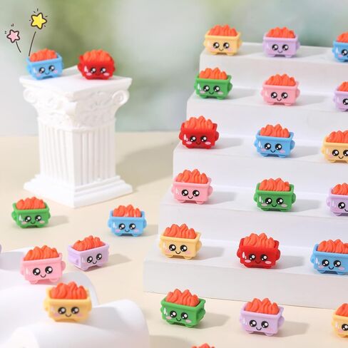 48Pcs Mini Dumpster Fire Figurines, Resin Dumpster Trash Shape with Fire, Emotional Dumpster Fire Desk Accessories, Funny Desk Decor for Staff, Teacher Office, Coworker, Nurse (6 Colours) in Saudi Arabia