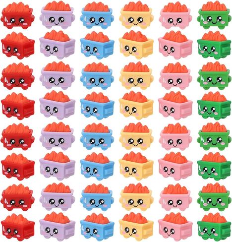 48Pcs Mini Dumpster Fire Figurines, Resin Dumpster Trash Shape with Fire, Emotional Dumpster Fire Desk Accessories, Funny Desk Decor for Staff, Teacher Office, Coworker, Nurse (6 Colours) in Saudi Arabia
