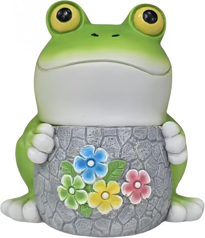 ضفدع إخفاء مفتاح خارجي مقاوم للماء لإخفاء المفاتيح، صندوق قفل آمن للتخزين في الفناء الخارجي، تماثيل الحديقة، زخرفة داخلية، تصميم كبير الحجم، حامل احتياطي للمنزل، أخضر in Kuwait