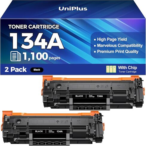 134A W1340A Black Toner Cartridge Set 2 Pack Compatible with HP LaserJet M209dw MFP M234dw M234sdw M234sdn Printer Ink Replacement for HP 134A 134X W1340A W1340X Toner Cartridges (with Chip) in Kuwait