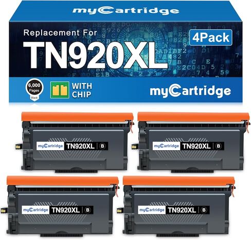 استبدال متوافق مع حبر myCartridge TN920XL TN920 لأخيه TN920 XL TN 920 TN920XXL TN-920XL TN920UXXL حبر عالي الإنتاجية لطابعة HL-L6210DW HL-L5210DN HL-L5210DW HL-L5215DW 4 عبوات in Kuwait