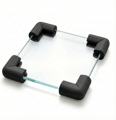 4 قطع من أثاث الأطفال، مصدات أمان لطاولة الأمان، حافة مكتبية، حافة على شكل حرف U، وسادة حماية منعمة (رمادي) in Kuwait