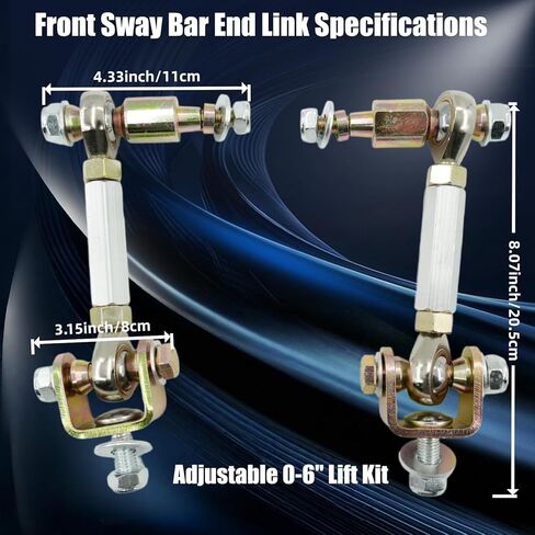 ديزل أمامي Sway Bar End Link Sway Bar Relocation لمجموعة رفع قابلة للتعديل 0-6 بوصة متوافقة مع 2003-2008 Dodge Ram 2500 3500 4WD، فضي in Saudi Arabia
