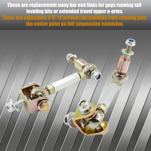 ديزل أمامي Sway Bar End Link Sway Bar Relocation لمجموعة رفع قابلة للتعديل 0-6 بوصة متوافقة مع 2003-2008 Dodge Ram 2500 3500 4WD، فضي in Saudi Arabia