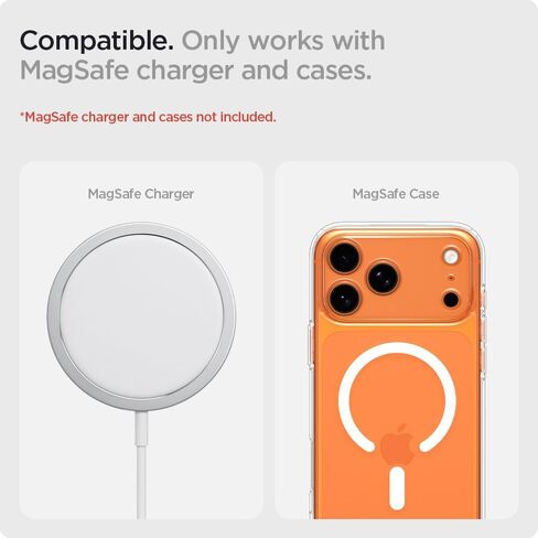 حامل هاتف سبايجن ماج فيت للسيارة مصمم لهاتف iPhone 16 Pro Max و16 Pro و16 Plus و16 (الشاحن غير متضمن) (يتطلب شاحن سيارة USB-C) - أسود in Saudi Arabia