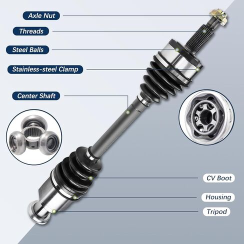 [AWD] محور السيرة الذاتية للسائق الأمامي متوافق مع 2005-2020 كرايسلر 300، 2005-2008 دودج ماغنوم، 2007-2020 دودج تشارجر، 2017-2020 دودج تشالنجر 60-3557 in Kuwait