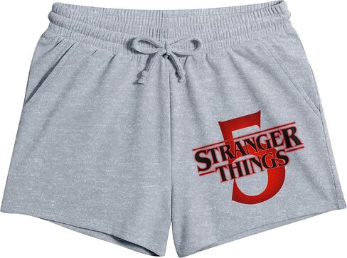 Stranger Things Season 5 Logo Women's Heather Gray Lounge Shorts in Saudi Arabia