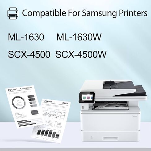 greencycle 8 Pack ML1630 ML-1630 Toner Cartridge High Yield Compatible for Samsung ML1630 ML-1630 ML-D1630A ML-1630W SCX-4500 SCX-4500W Series Printer in Saudi Arabia