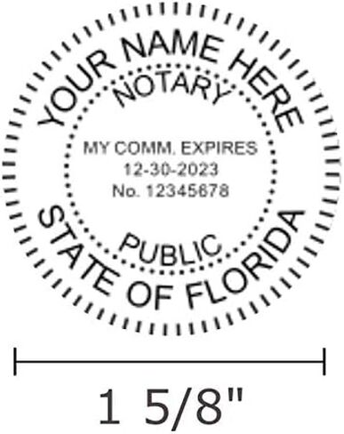 Florida Notary Stamp | Round Self Inking Unit - Shiny Printer R-542 with Unique Body (Blue) in Saudi Arabia