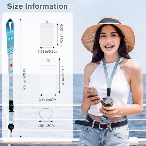 Cruise Essentials 2026, Cruise Must Haves Kits Including Cruise Lanyards for Ship Cards, Luggage Tags, Magnetic Hooks, Towel Clips and Chair Bands in Saudi Arabia