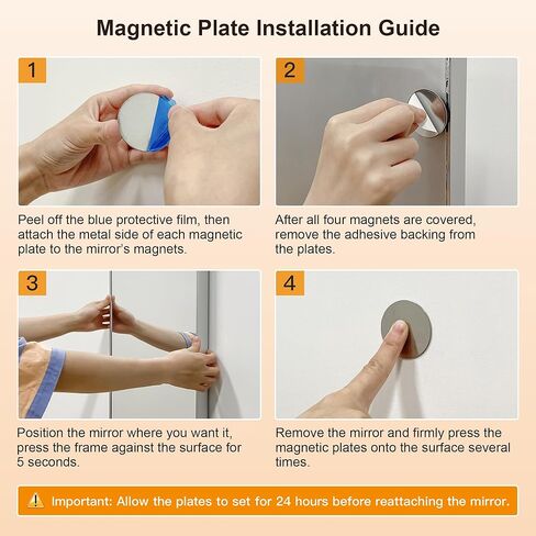 مرآة حائط مغناطيسية مقاس 59 بوصة × 20 بوصة، مرآة كاملة الطول مع تركيب بدون أدوات، زجاج نانو مقاوم للكسر، تصميم فائق الوضوح بدون إطار لغرفة النوم والخزانة والباب وصالة الألعاب الرياضية - أسود in Kuwait