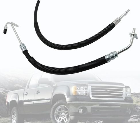 خرطوم خط ضغط التوجيه المعزز مناسب لسيارة Chevy Silverado 1500 Tahoe Avalanche 2007-2013 مناسب لسيارة GMC Sierra 1500 Yukon 2007-2012 مناسب لكاديلاك إسكاليد 4.8/5.3/6.0/6.2L 2007-2014 #15812564 15812565 in Kuwait
