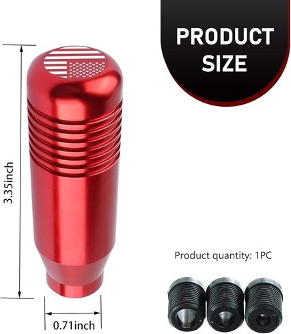 Car Shift Knobs, American Flag Printed Metal Gear Shift Knob, Anti-slip Manual Transmission Replacement, Universal for Most Cars, Trucks, SUVs (Red) in Saudi Arabia