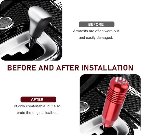 Car Shift Knobs, American Flag Printed Metal Gear Shift Knob, Anti-slip Manual Transmission Replacement, Universal for Most Cars, Trucks, SUVs (Red) in Saudi Arabia