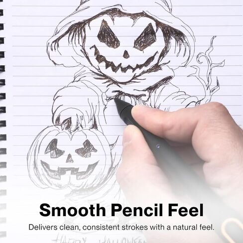 inq PENCIL Kit – 5-Pack D1 Refills with Pencil-Like 1.0mm Conical Tip, Carbon Writing Cartridges with Removal Tool for Sketching & Notes in Kuwait